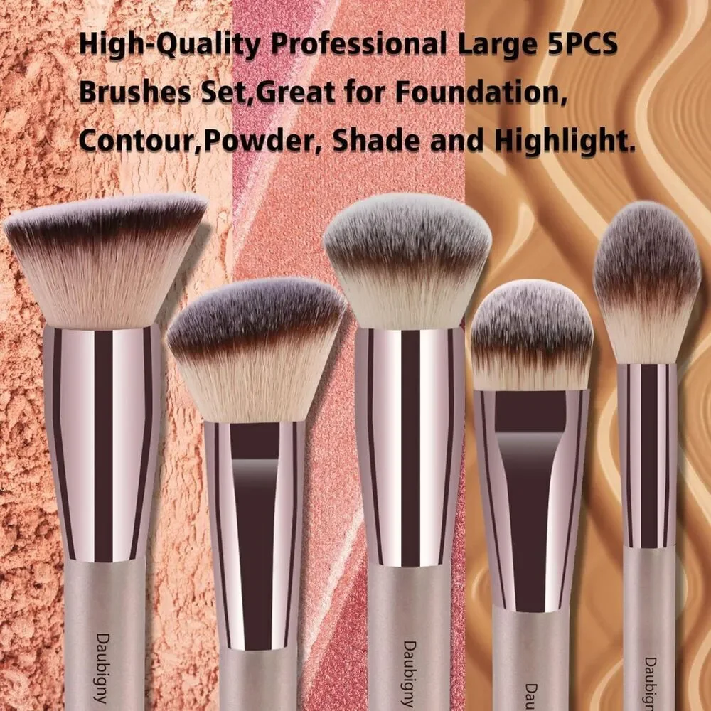 Daubigny 16Pieces Gold Complete Premium Synthetic Professional Makeup Brushes